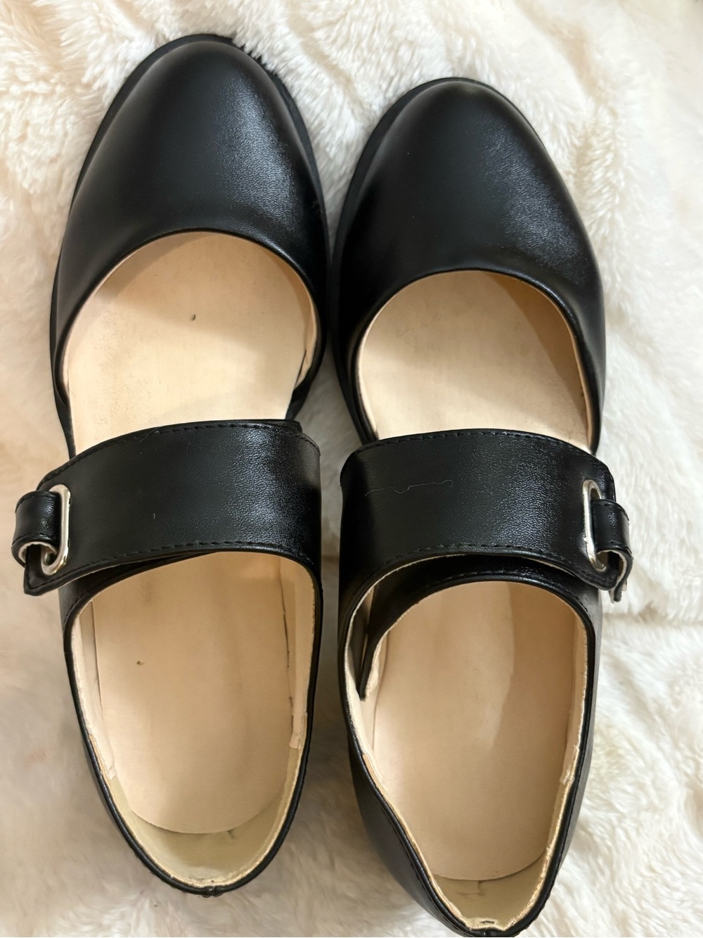 Black Mary Jane Flats with Buckle Strap - Picture 8 of 9